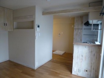 シャビーシックなアクセントウォール